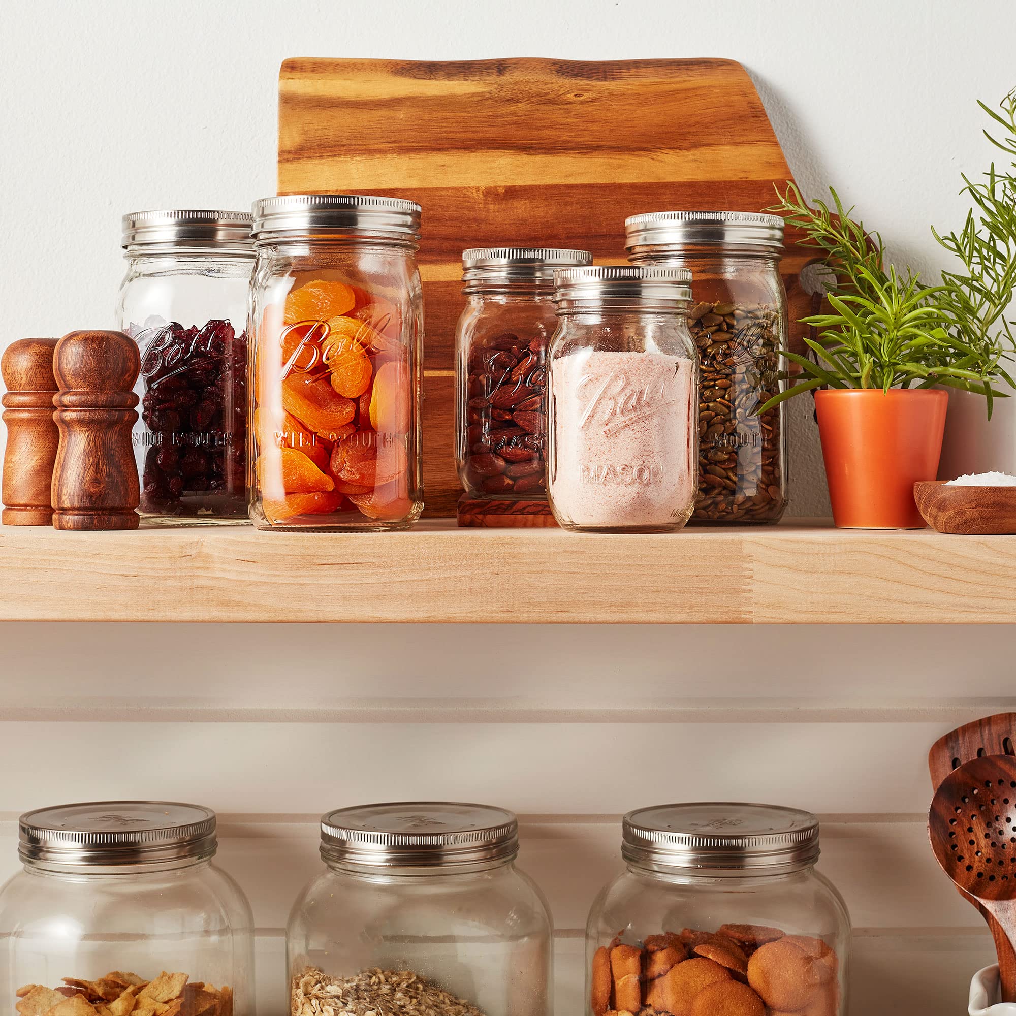 Foto 5 | Mason Jar Tapas En Forma De Bola De Acero Inoxidable  Boca Ancha  6 Unidades - Venta Internacional.