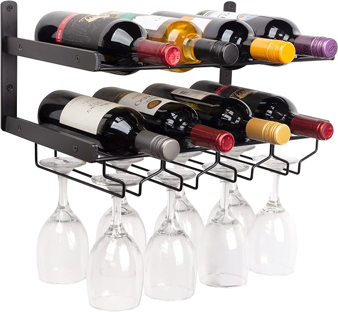 Estante Industrial para Vinos y Copas Horizontal