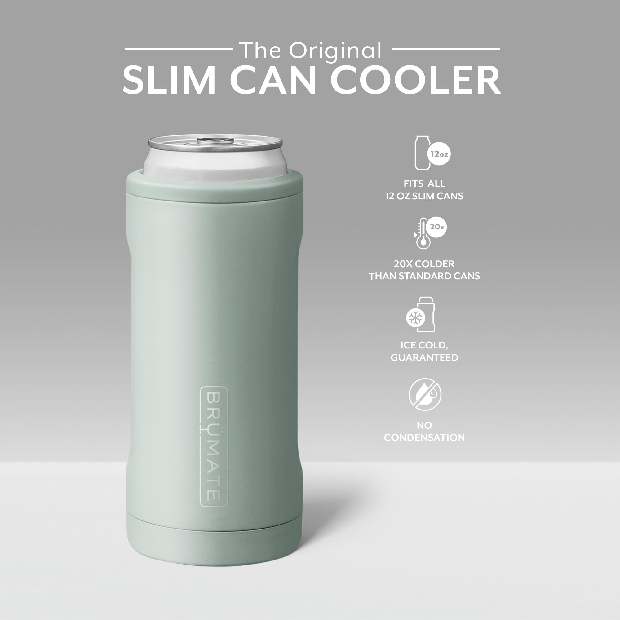 Foto 3 pulgar | Can Cooler Brümate Hopsulator Slim Insulator, 355 Ml, Color Salvia - Venta Internacional.
