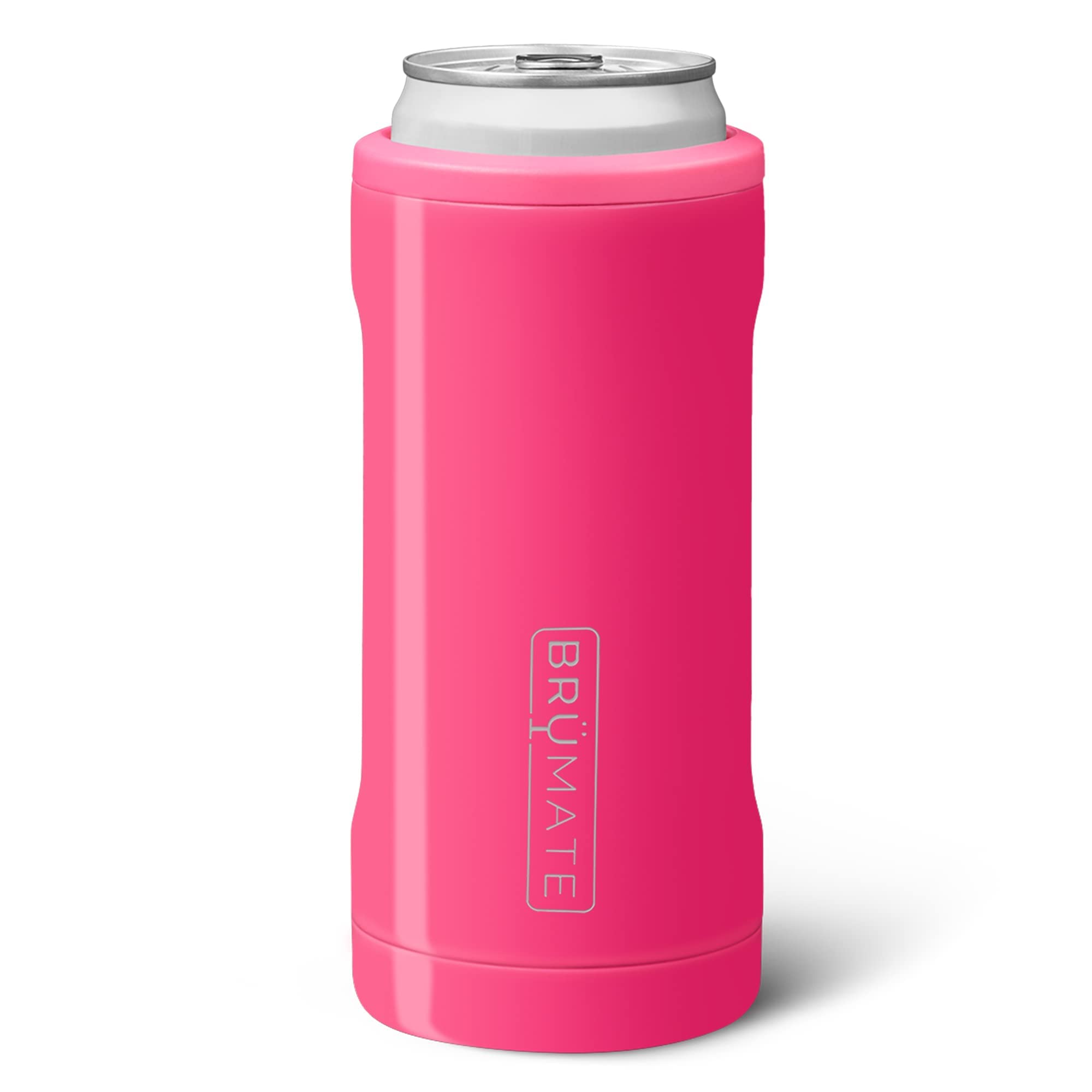 Can Cooler Brümate Hopsulator, Delgado, Aislante, 355 Ml, Rosa Neón - Venta Internacional.