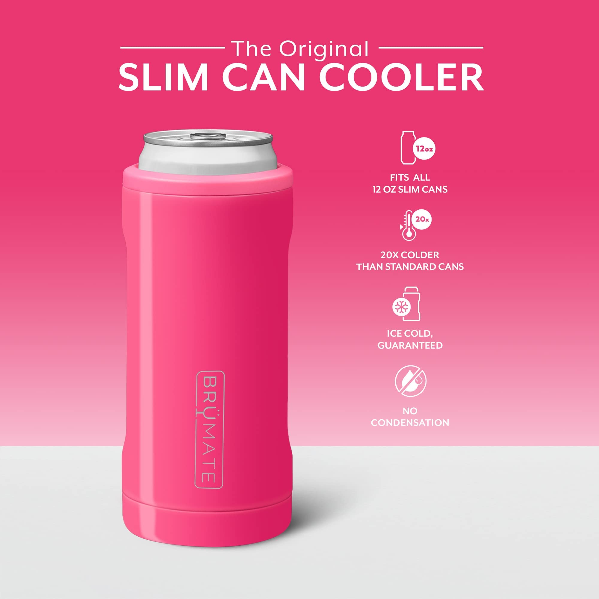 Foto 2 | Can Cooler Brümate Hopsulator, Delgado, Aislante, 355 Ml, Rosa Neón - Venta Internacional.