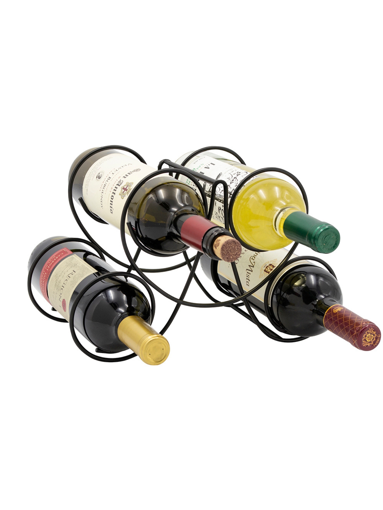 Foto 1 | Portabotellas de Vino Zomilux Negro para 4 Botellas