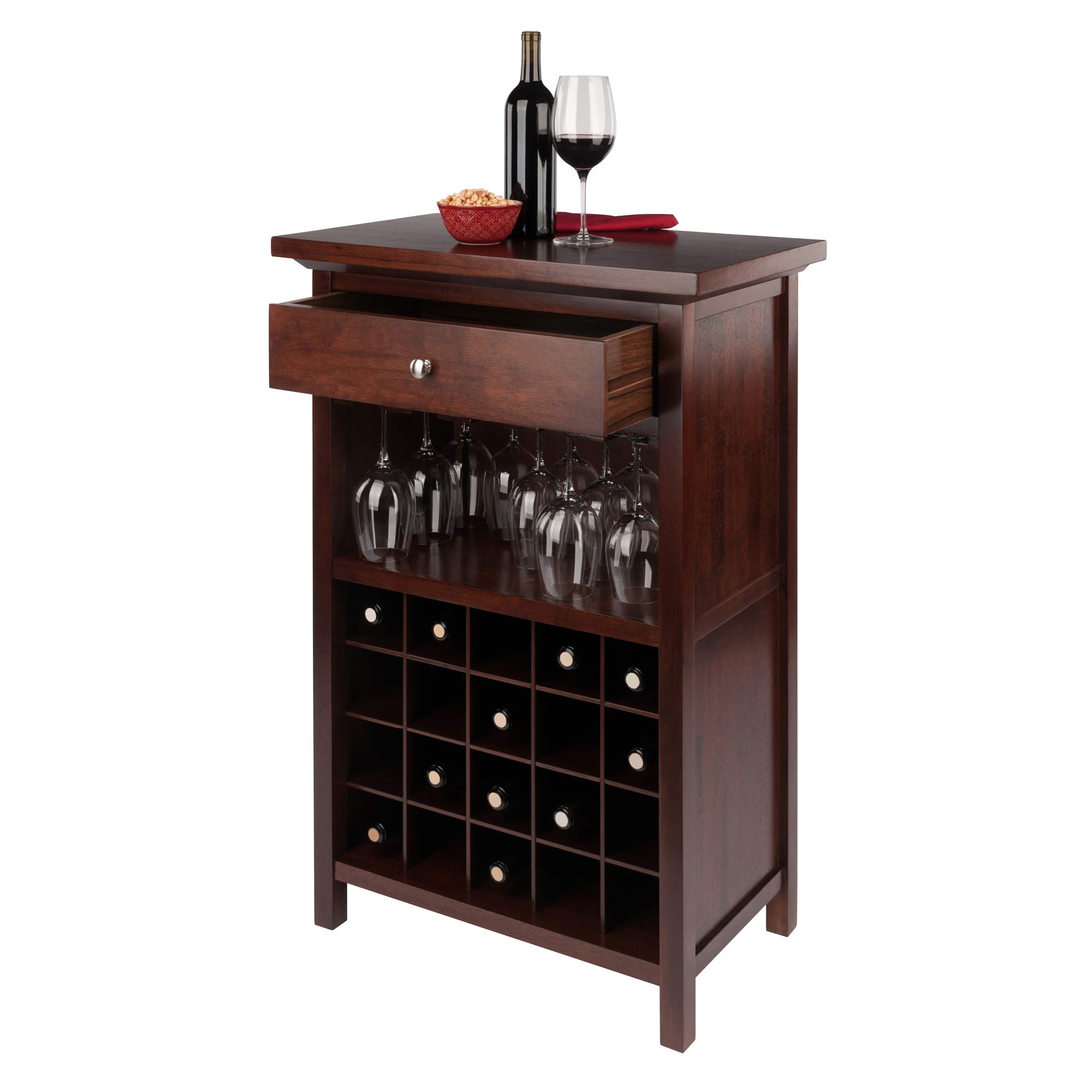 Foto 6 pulgar | Wine Storage Winsome Wood Chablis Walnut Para 20 Botellas - Venta Internacional.