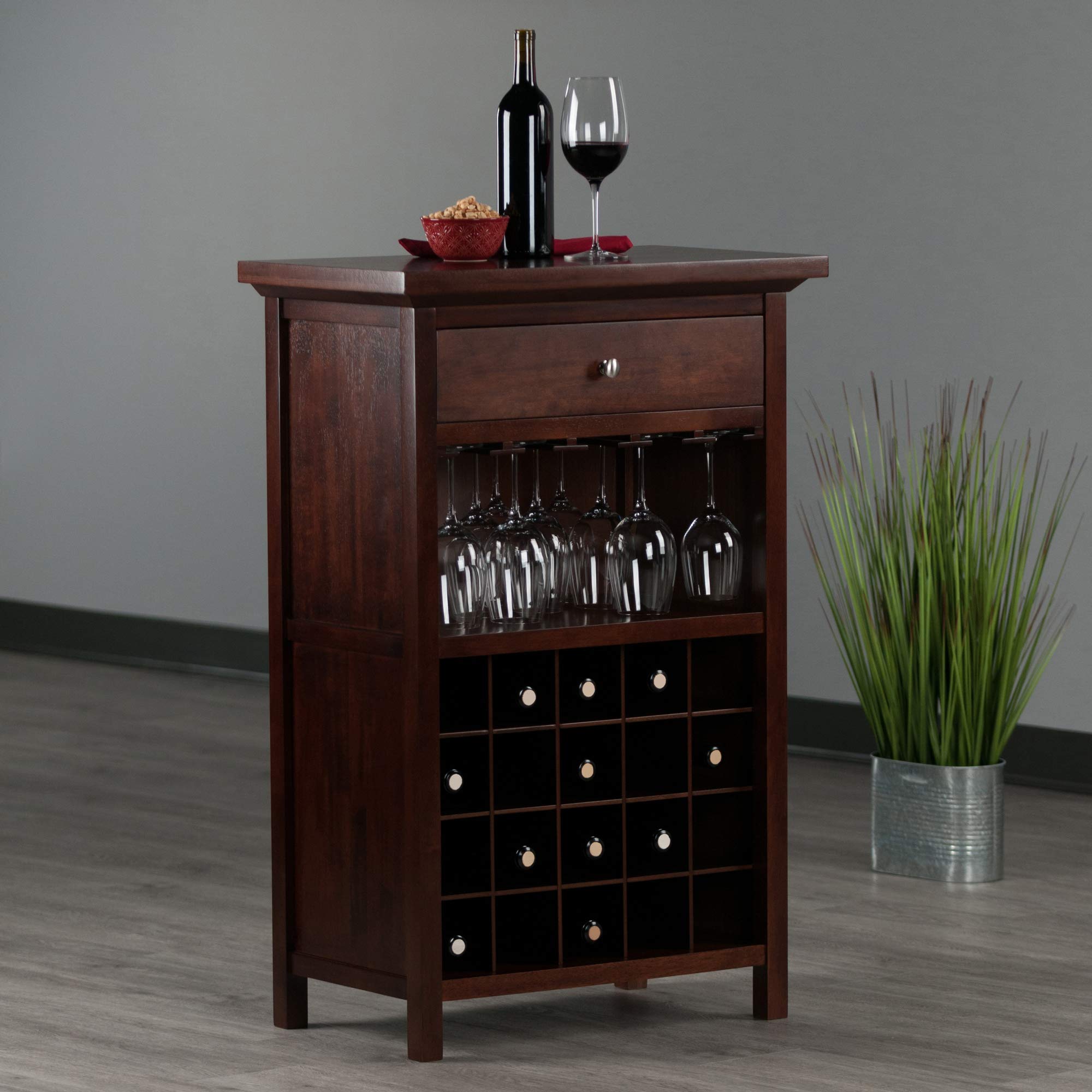 Foto 7 pulgar | Wine Storage Winsome Wood Chablis Walnut Para 20 Botellas - Venta Internacional.
