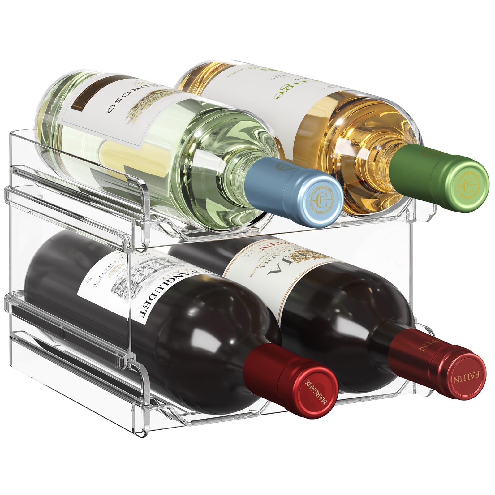Foto 1 | Botellero Lifewit De Plástico Apilable Para Nevera, 4 Botellas - Venta Internacional.