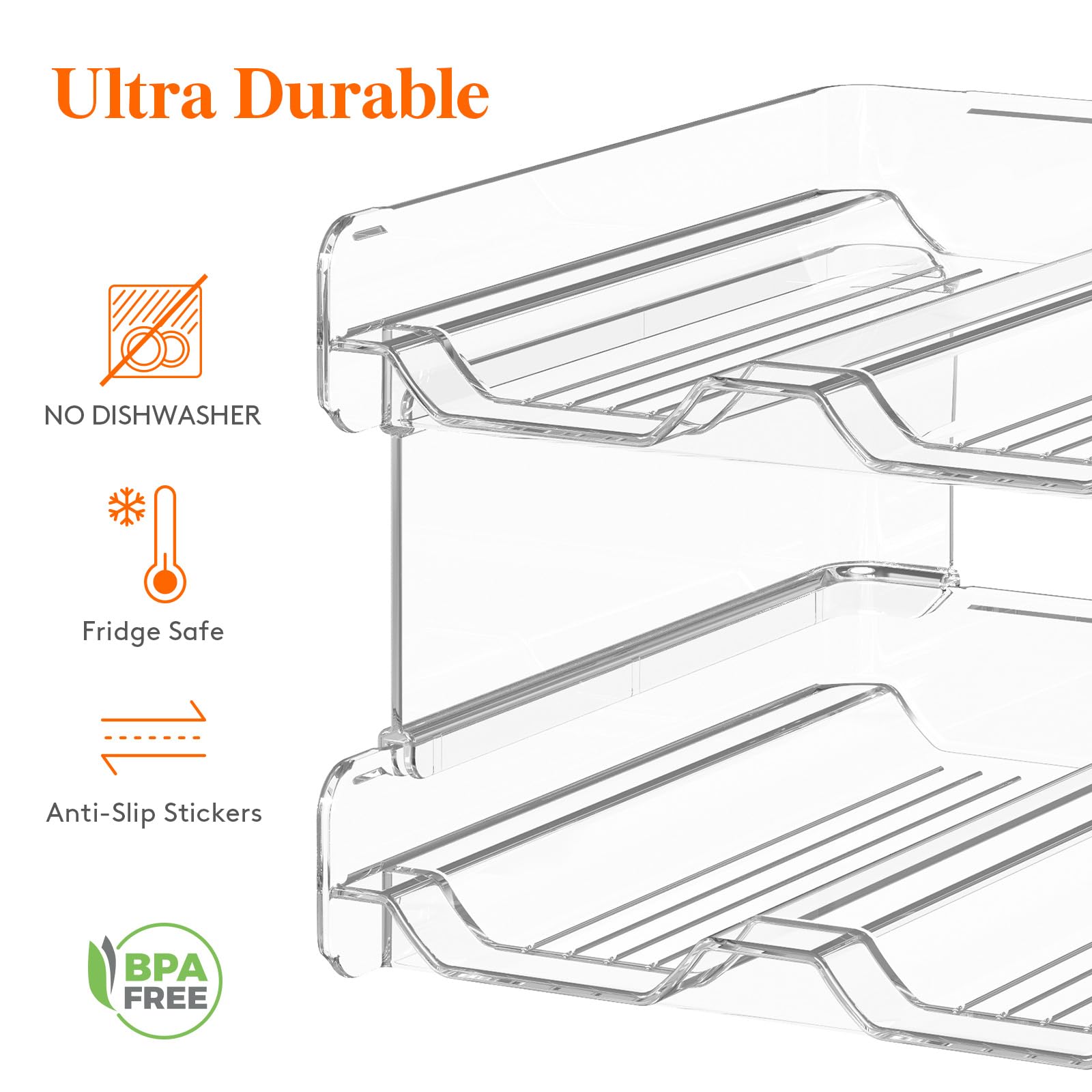 Foto 4 pulgar | Botellero Lifewit De Plástico Apilable Para Nevera, 4 Botellas - Venta Internacional.