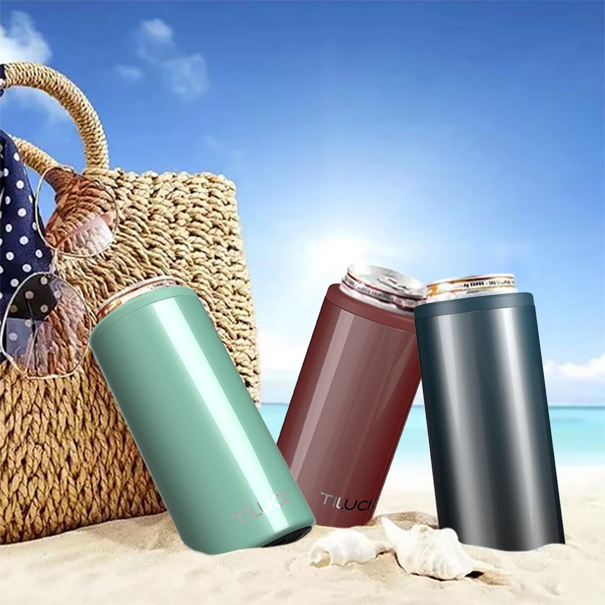 Foto 7 pulgar | Can Cooler Tiluck Skinny For Slim Beer & Hard Seltzer, 355 Ml - Venta Internacional.
