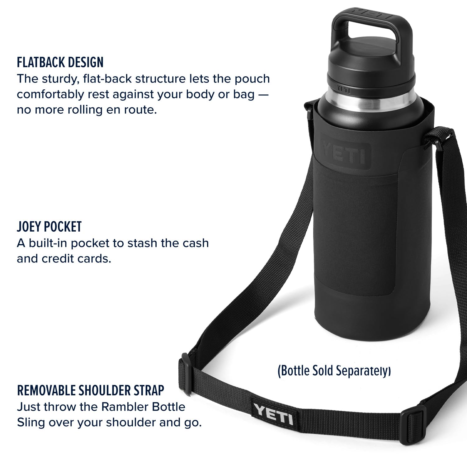 Foto 4 pulgar | Botella Sling Yeti Large Para Botellas Rambler De 770 Y 1065 Ml, Color Negro - Venta Internacional.