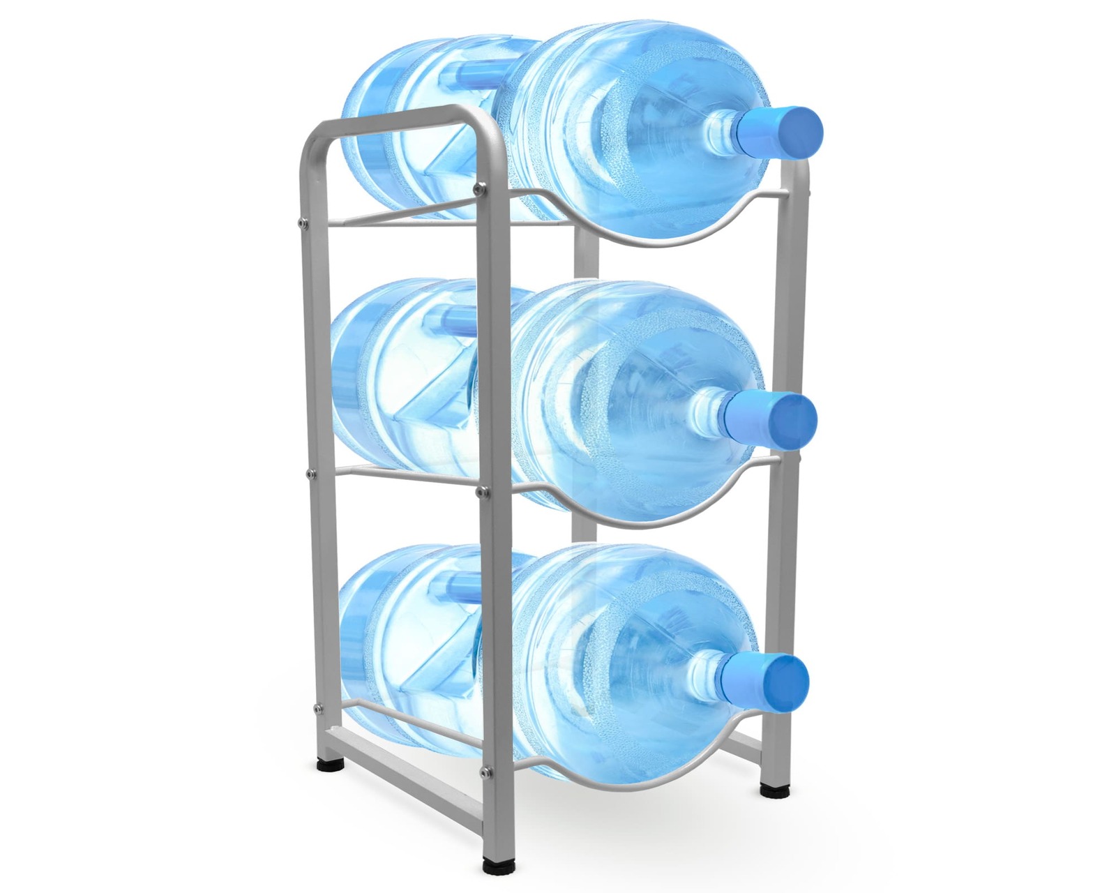 Foto 1 | Estantería Para Garrafones Mu:4life Mu-ptg-2-g Gris Con Estructura De Acero Resistente Y Desmontable Para 3 Botellas