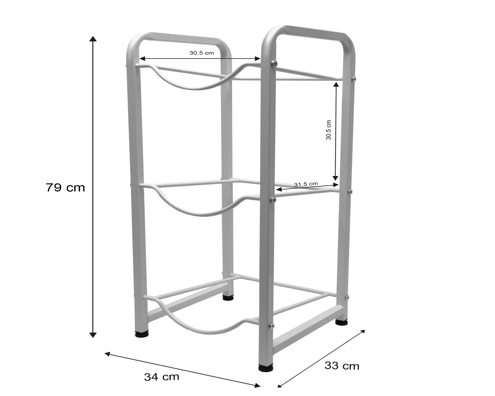 Foto 4 pulgar | Estantería Para Garrafones Mu:4life Mu-ptg-2-g Gris Con Estructura De Acero Resistente Y Desmontable Para 3 Botellas
