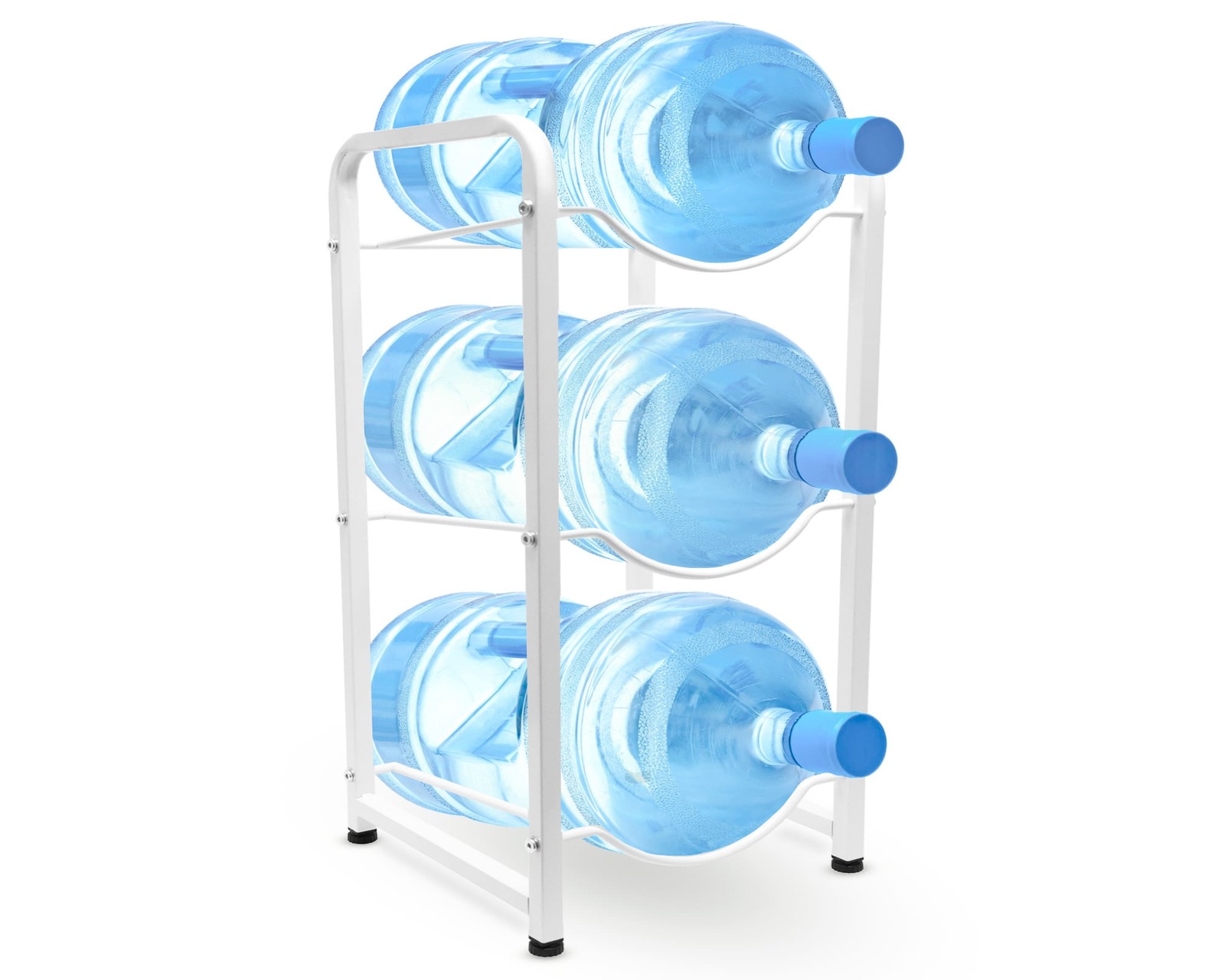 Foto 1 | Estantería Para Garrafones Mu:4life Mu-ptg-2-b Blanco Con Estructura De Acero Resistente Y Desmontable Para 3 Botellas