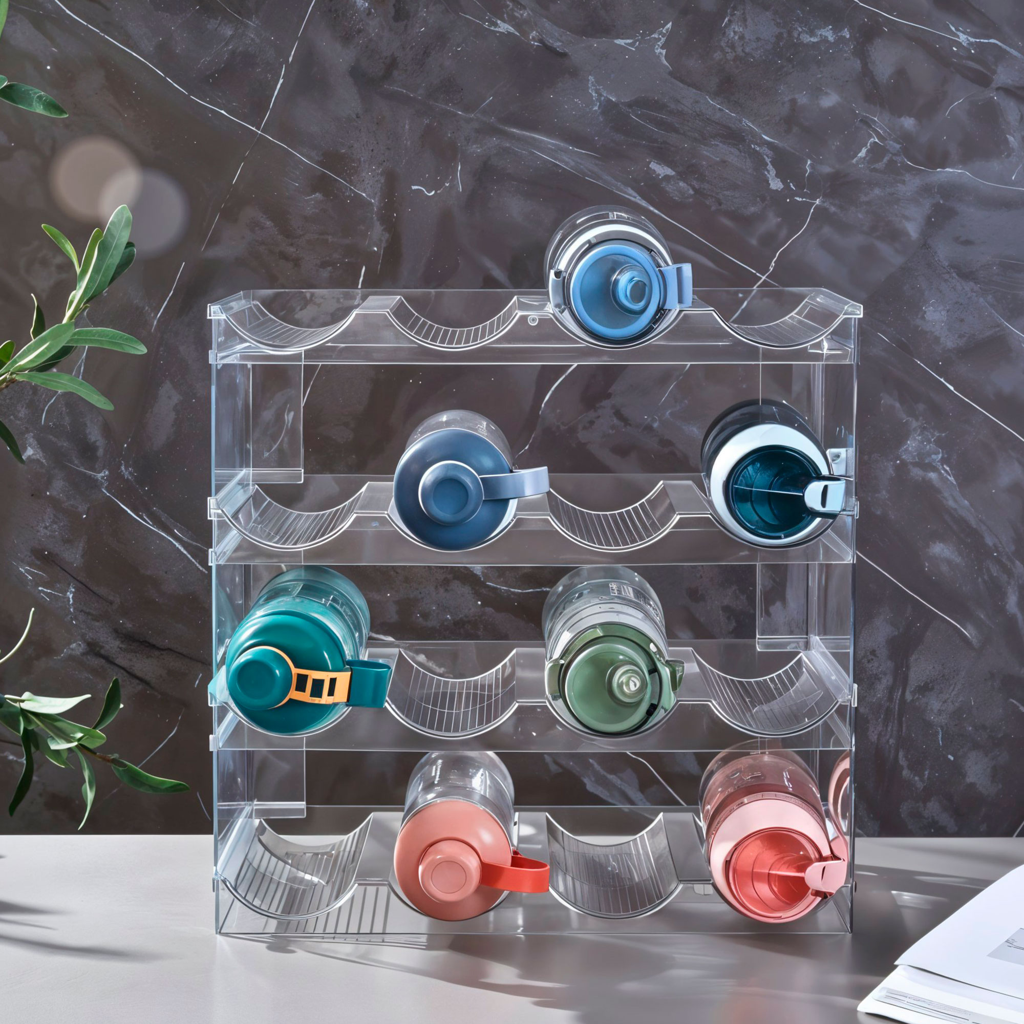 Foto 4 pulgar | Estante Organizador  Organizador De Vasos  Termos Y Botellas   Bluelander (16 Botellas)