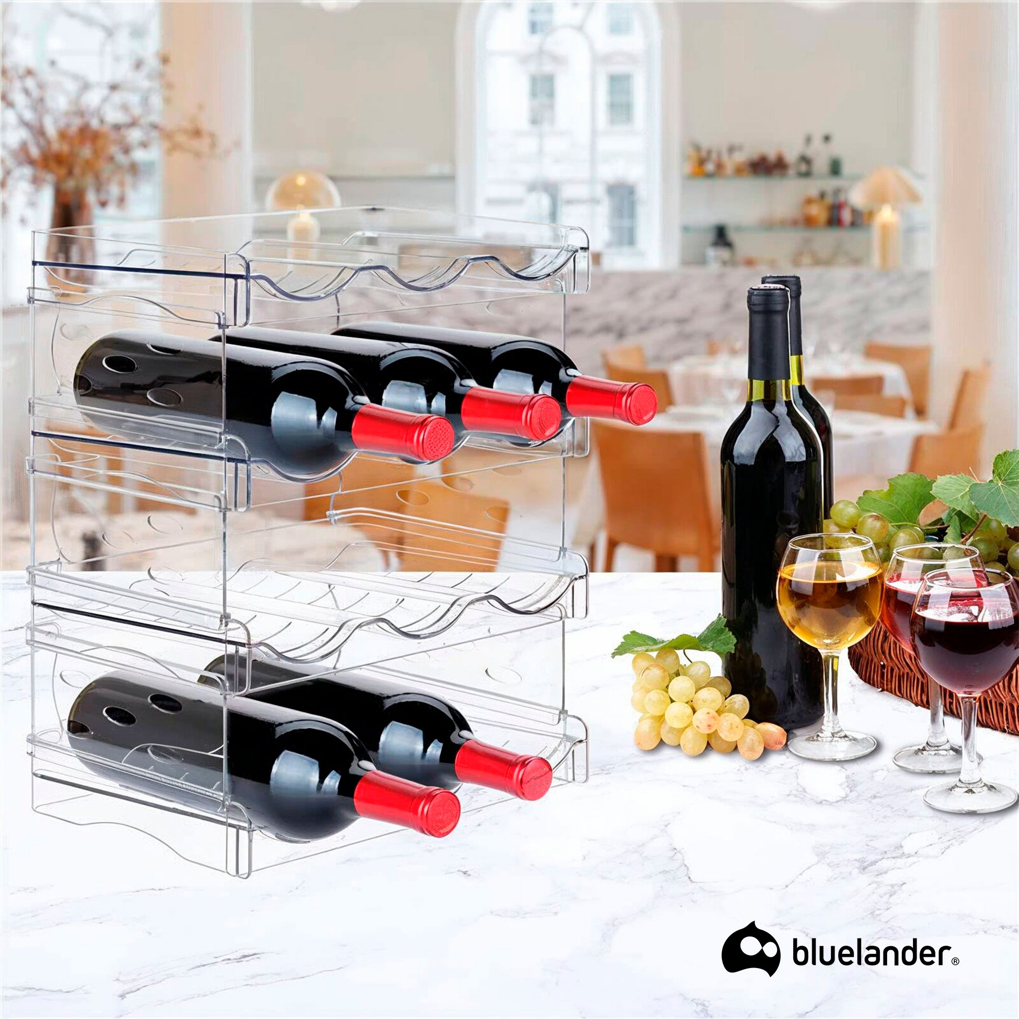 Foto 2 | Estante Organizador  Organizador De Vasos  Termos Y Botellas   Bluelander (12 Botellas)