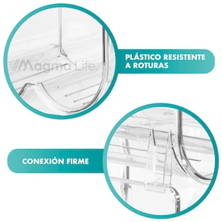 Foto 4 | Magma Life Organizador Acrílico Apilable Para 12 Botellas Ideal Para Refrigerador O Alacena