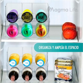 Foto 5 | Magma Life Organizador Acrílico Apilable Para 12 Botellas Ideal Para Refrigerador O Alacena