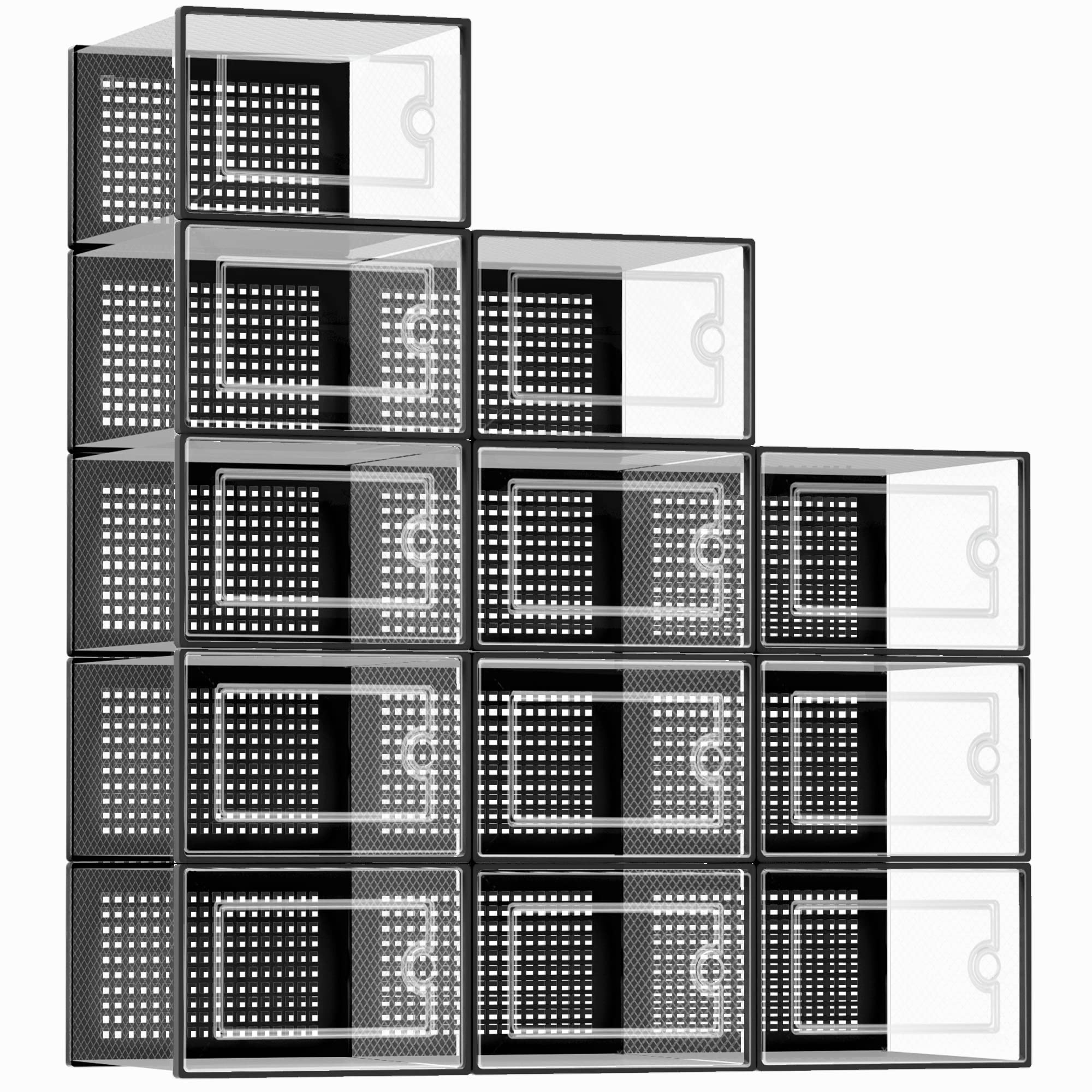 Cajas De Almacenamiento De Zapatos Kuject Xl, Paquete De 12 Unidades, De Plástico Transparente - Venta Internacional. $1,980