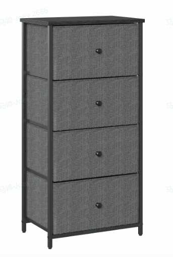 Cajonera Songmics Con 4 Cajones De Tela, Gris