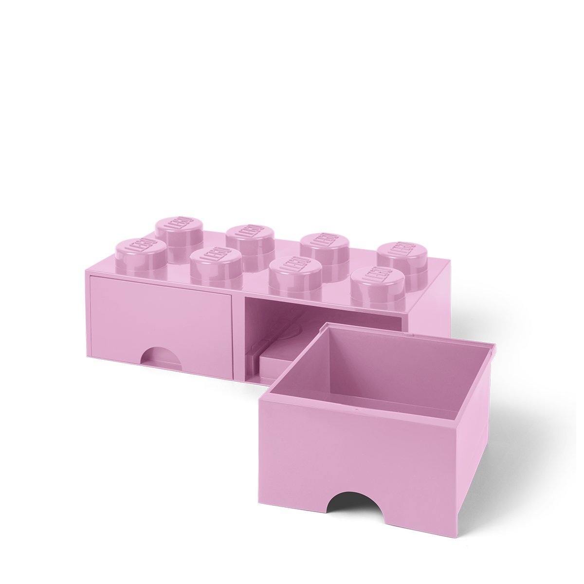 Foto 4 pulgar | Caja De Almacenamiento Lego Brick Con 8 Pomos Y 2 Cajones, Color Rosa Claro - Venta Internacional.