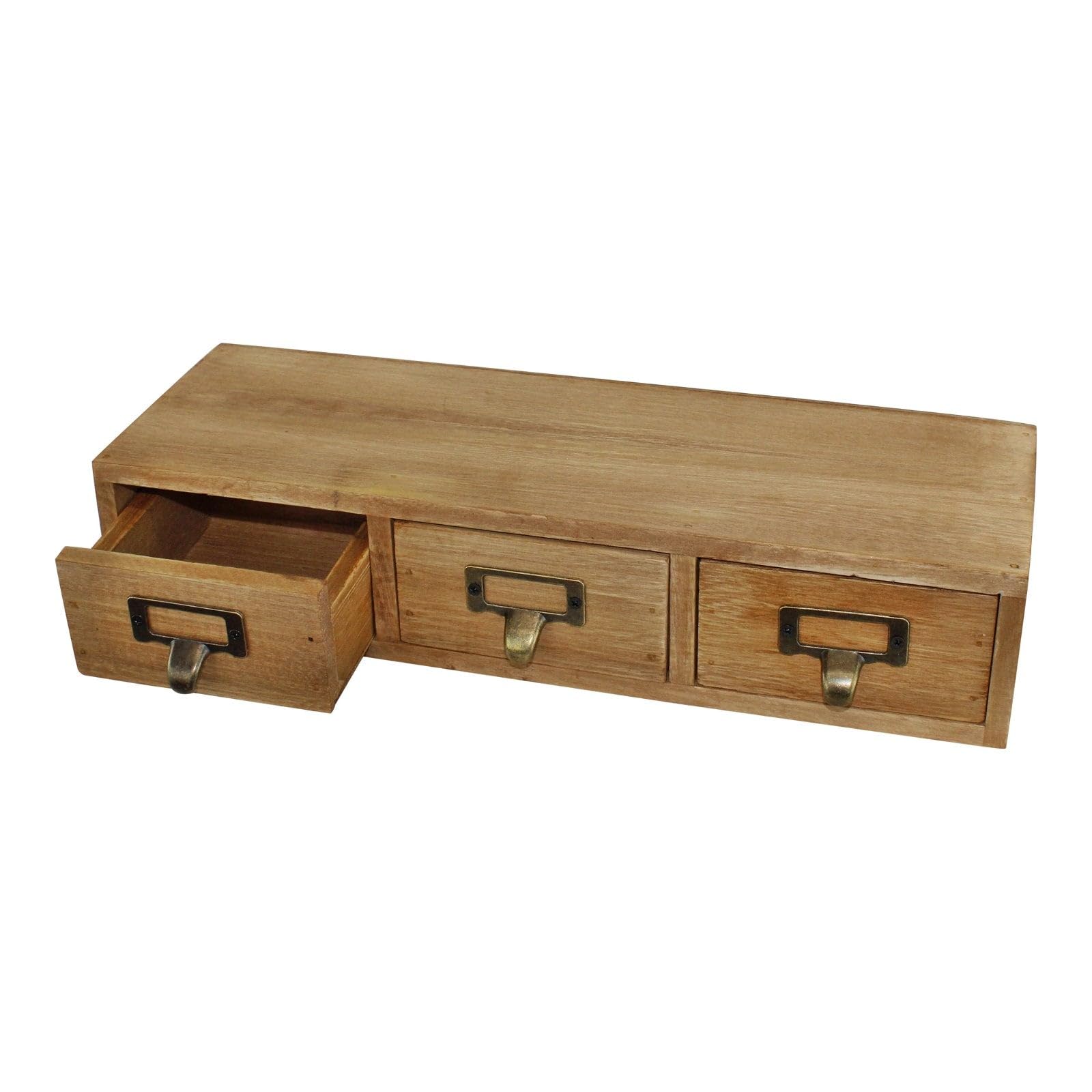 Foto 2 pulgar | Unidad De Almacenamiento Geko Con 3 Cajones, Un Solo Nivel, Baratija De Madera Marrón - Venta Internacional.