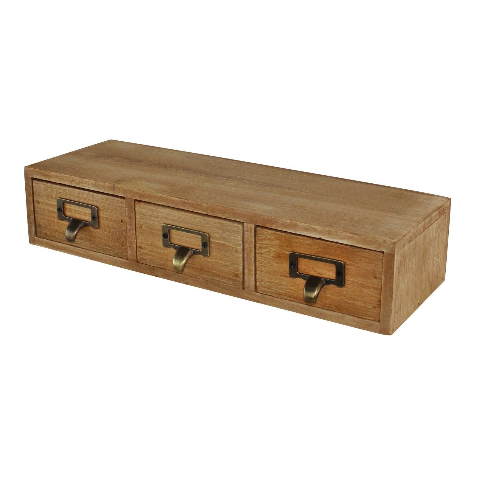 Foto 3 pulgar | Unidad De Almacenamiento Geko Con 3 Cajones, Un Solo Nivel, Baratija De Madera Marrón - Venta Internacional.