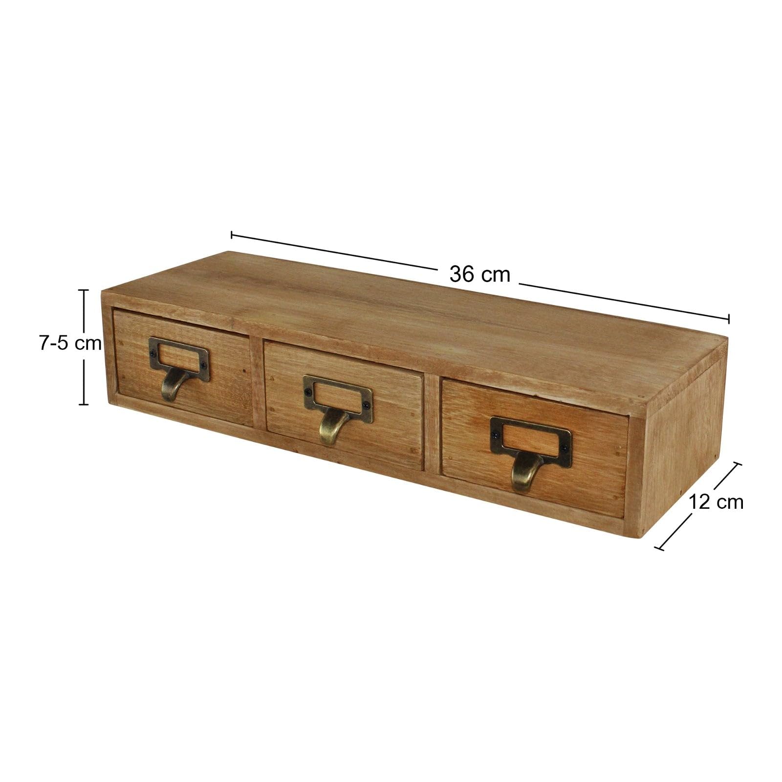 Foto 4 pulgar | Unidad De Almacenamiento Geko Con 3 Cajones, Un Solo Nivel, Baratija De Madera Marrón - Venta Internacional.