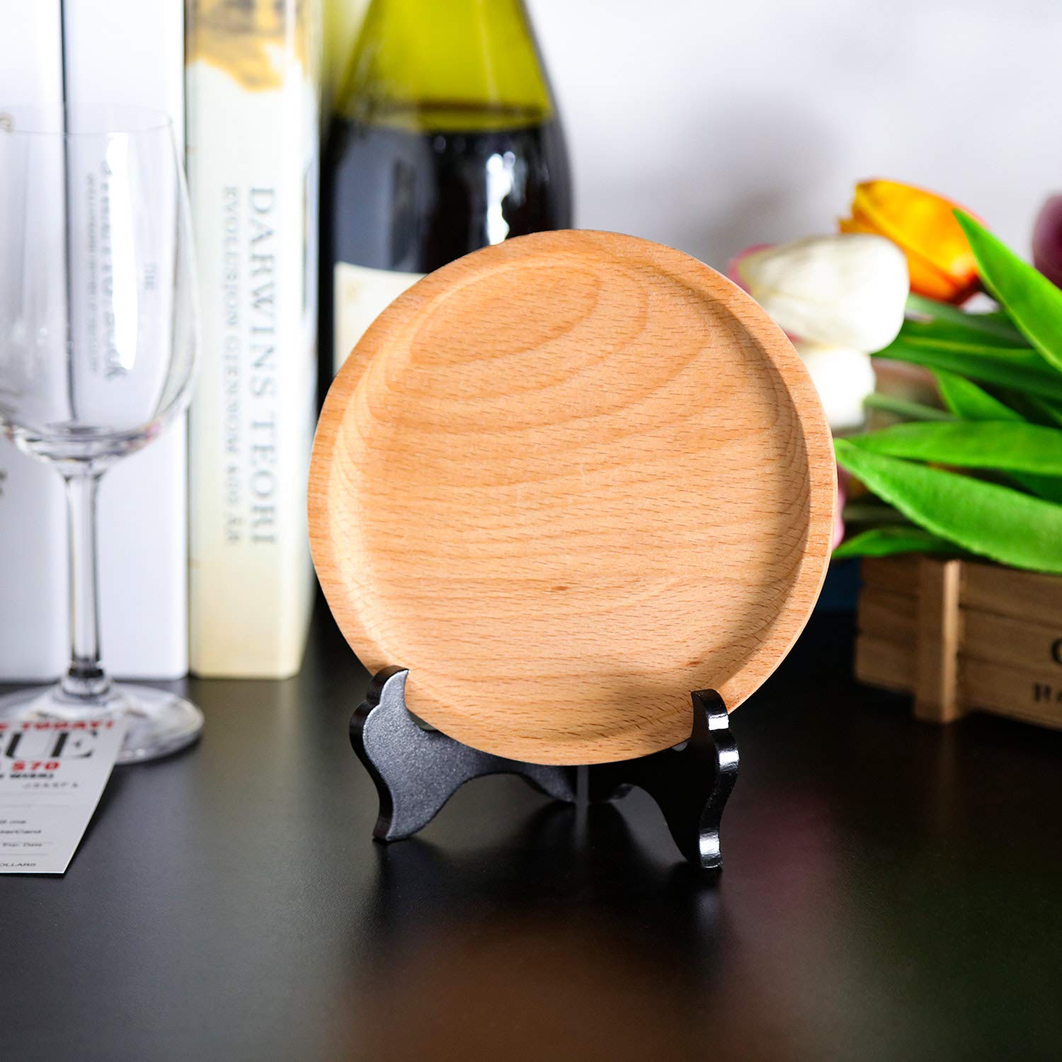Foto 6 pulgar | Soportes Decorativos De Madera Tatuo Para Colocar Marcos De Fotos, Caballetes Negros, 4 Pulgadas - Venta Internacional.