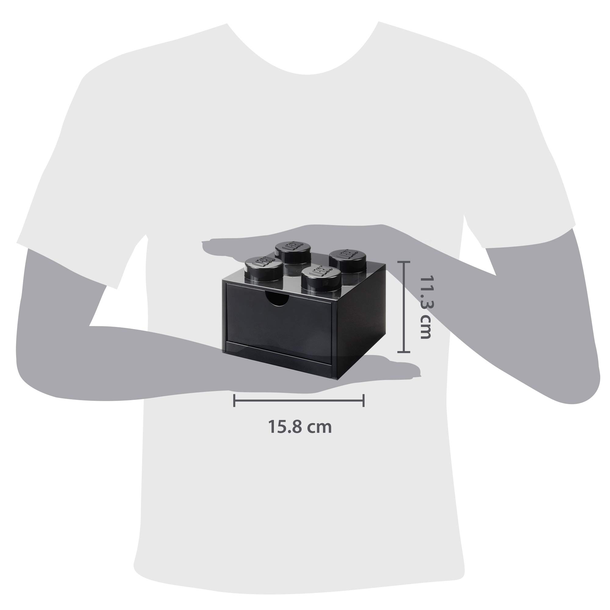 Foto 4 pulgar | Caja De Almacenamiento Lego Para Escritorio  4 Pomos  Color Negro  Capacidad De 2 9 L - Venta Internacional.
