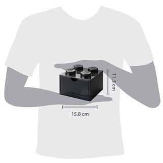 Foto 3 | Caja De Almacenamiento Lego Para Escritorio 4 Pomos Color Negro Capacidad De 2 9 L - Venta Internacional.
