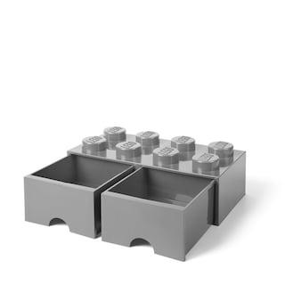 Foto 5 | Caja De Almacenamiento Lego Brick Con 8 Pomos Y 2 Cajones Color Gris - Venta Internacional.