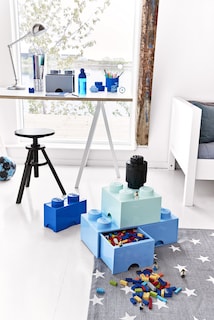 Foto 7 | Caja De Almacenamiento Lego Brick Con 8 Pomos Y 2 Cajones Color Gris - Venta Internacional.