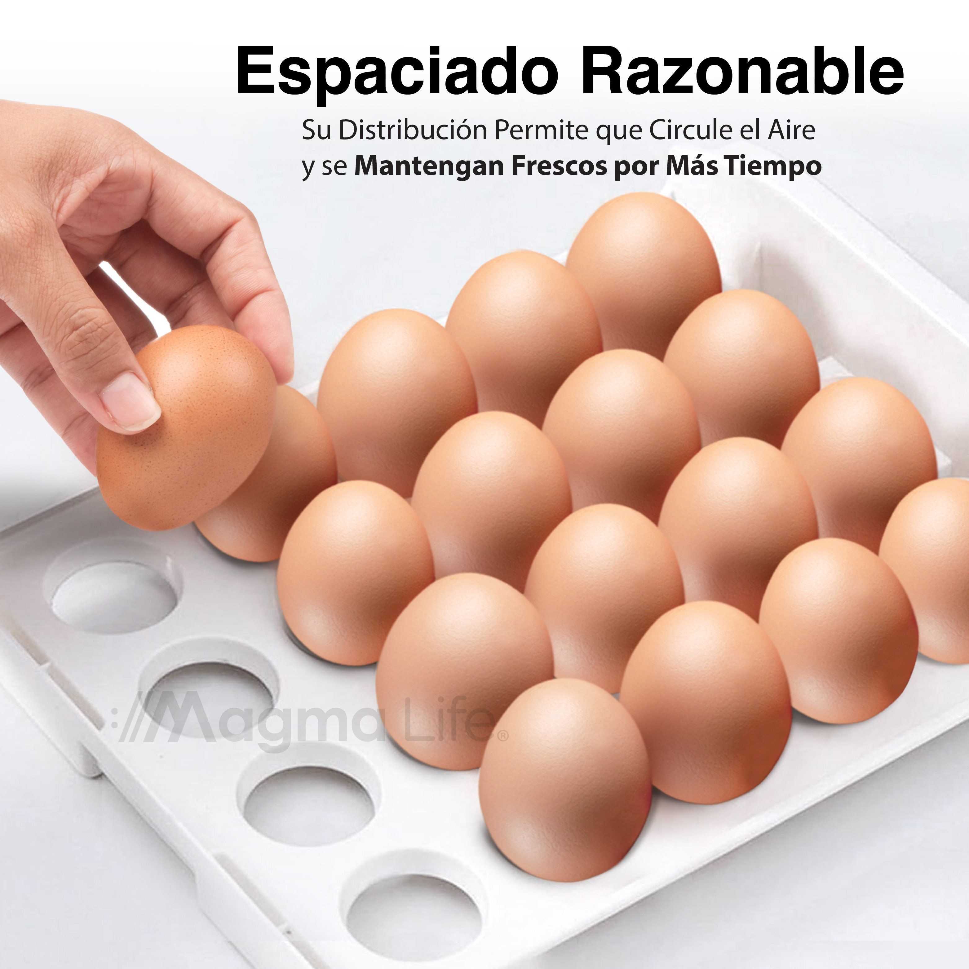 Foto 7 | Organizador de Huevos Magma Life con 2 Cajones para 40 Piezas