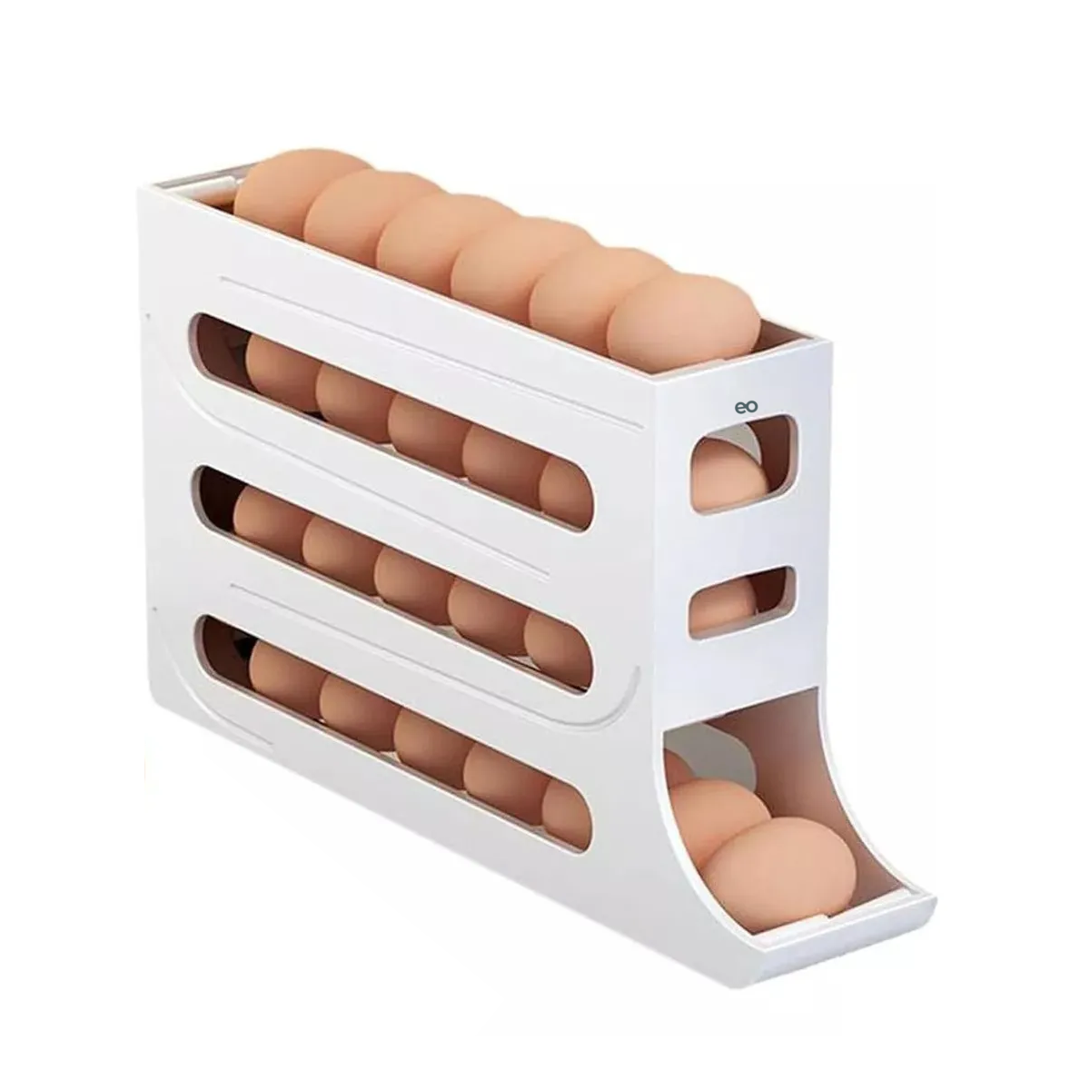 Foto 2 pulgar | Organizador Dispensador De Huevos Para 30 Huevos.4 Niveles Eo Safe Imports Esi-20621 Blanco