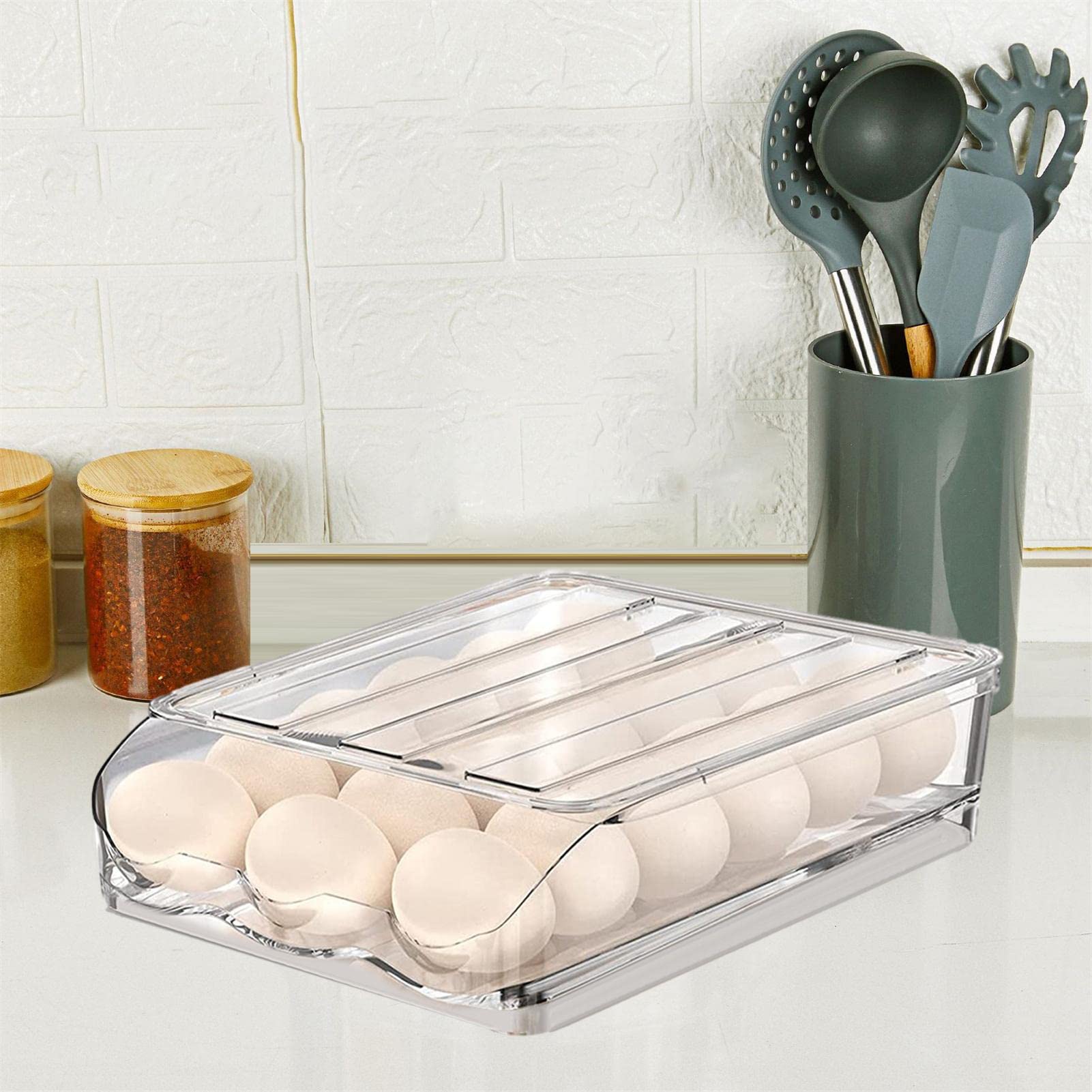 Foto 3 pulgar | Refrigerador Apilable Automático Con Soporte Para Huevos Lafande - Venta Internacional.