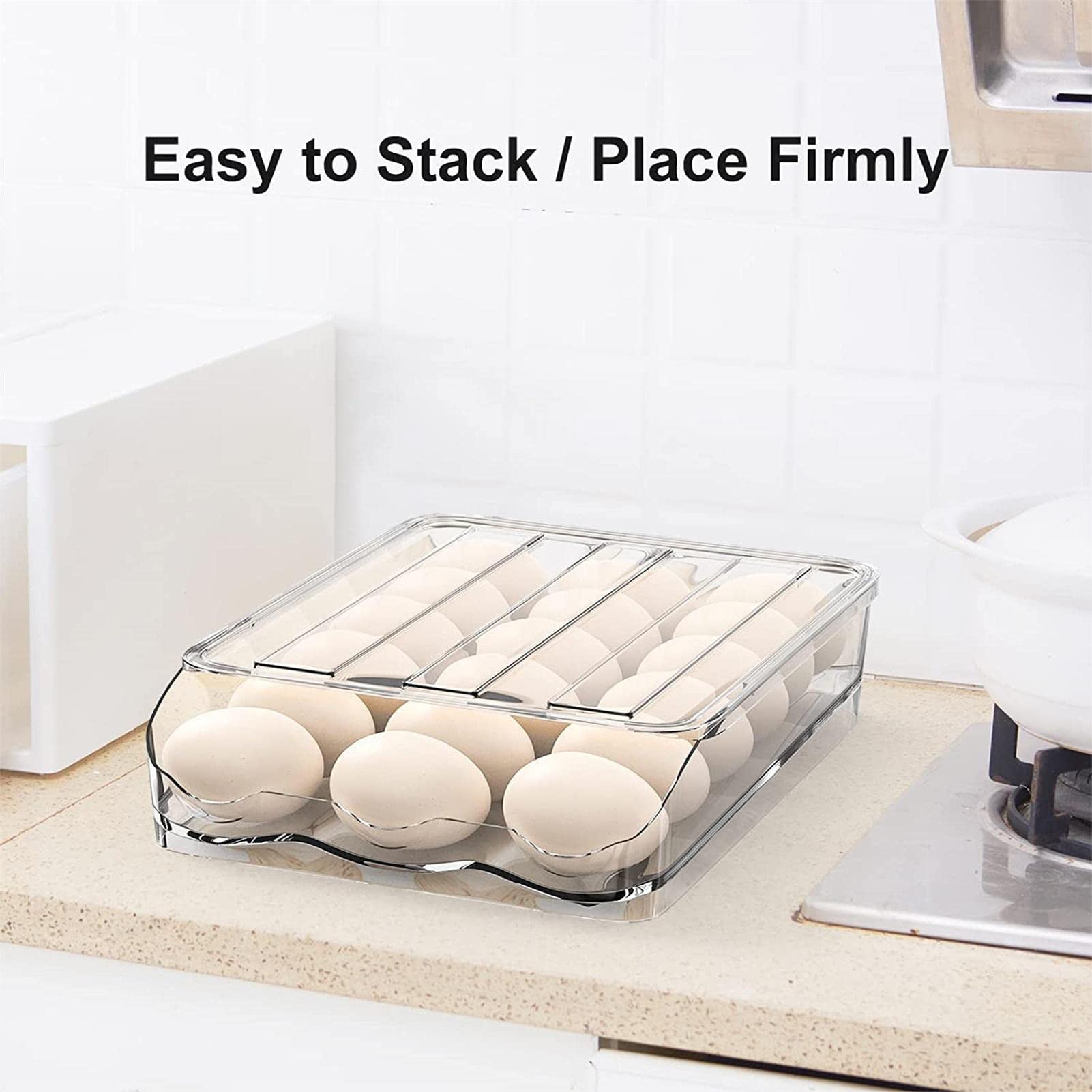 Foto 4 pulgar | Refrigerador Apilable Automático Con Soporte Para Huevos Lafande - Venta Internacional.