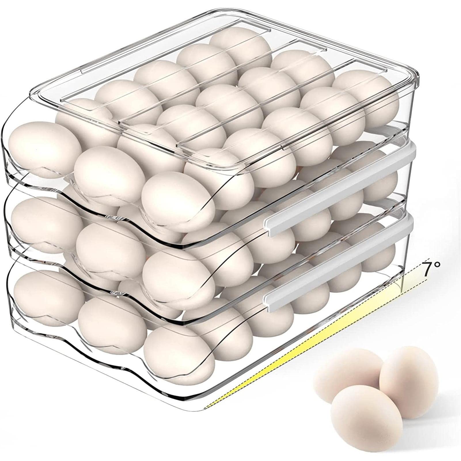 Foto 7 | Refrigerador Apilable Automático Con Soporte Para Huevos Lafande - Venta Internacional.