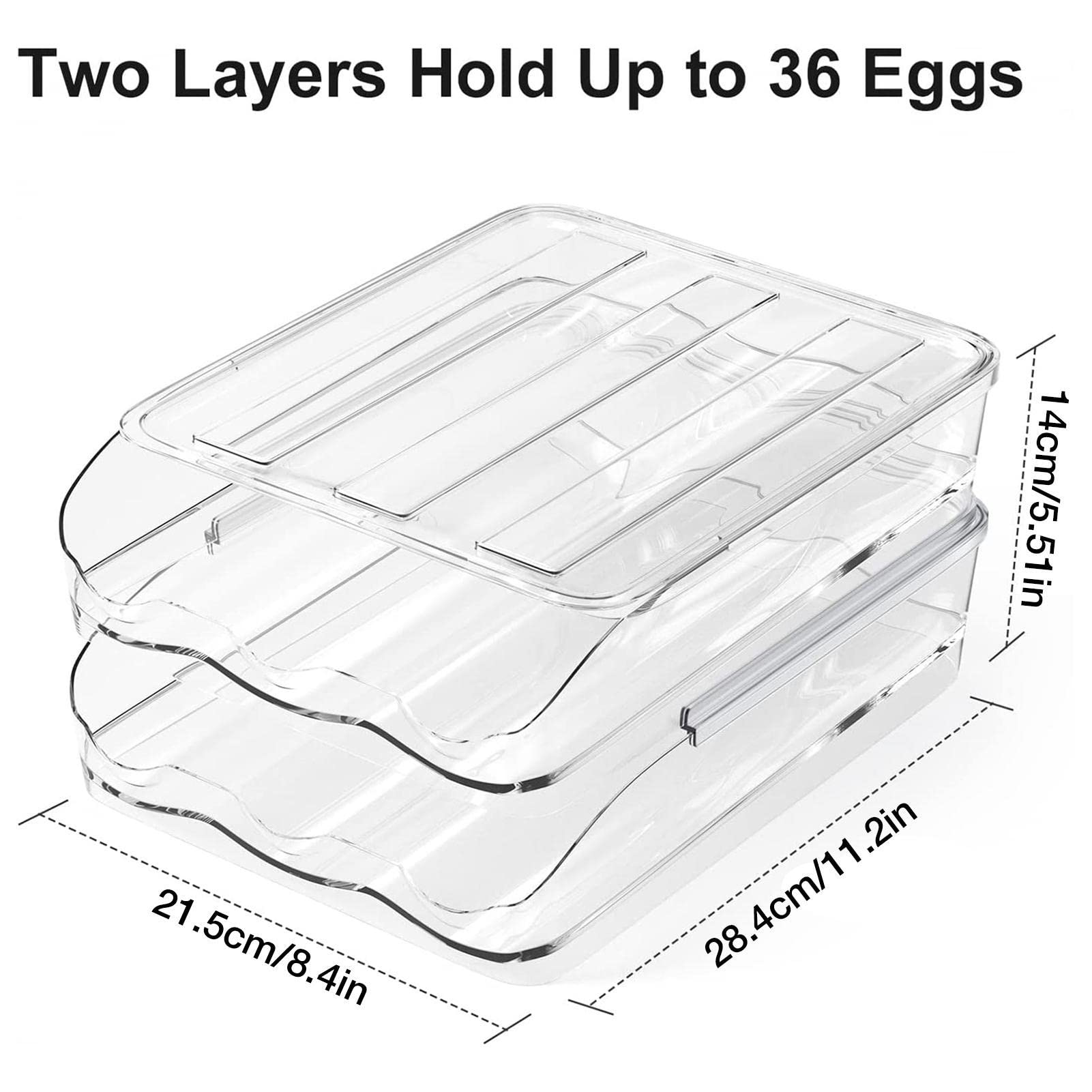 Foto 4 | Refrigerador Apilable Automático Con Soporte Para Huevos Lafande - Venta Internacional.