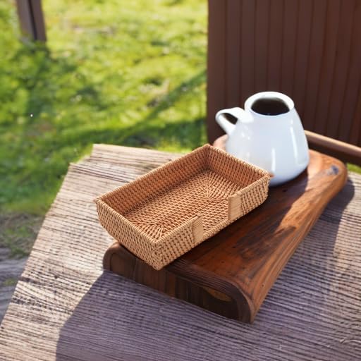 Foto 5 | Servilletero Yangqihome Rectangular De Ratán 24 X 14 X 5,5 Cm - Venta Internacional.