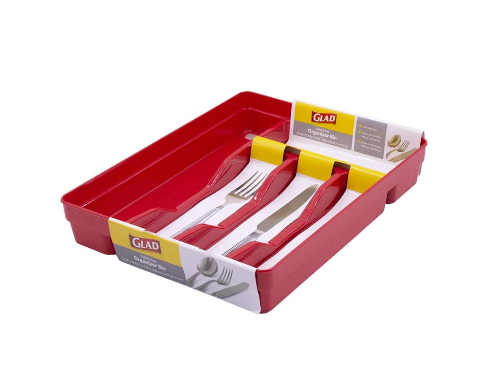 Organizador de Cubiertos Glad color Rojo