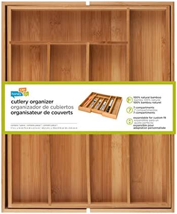 Foto 4 pulgar | Organizador para Cubiertos de Bamboo Honey-can-do Kch-01079 color Beige