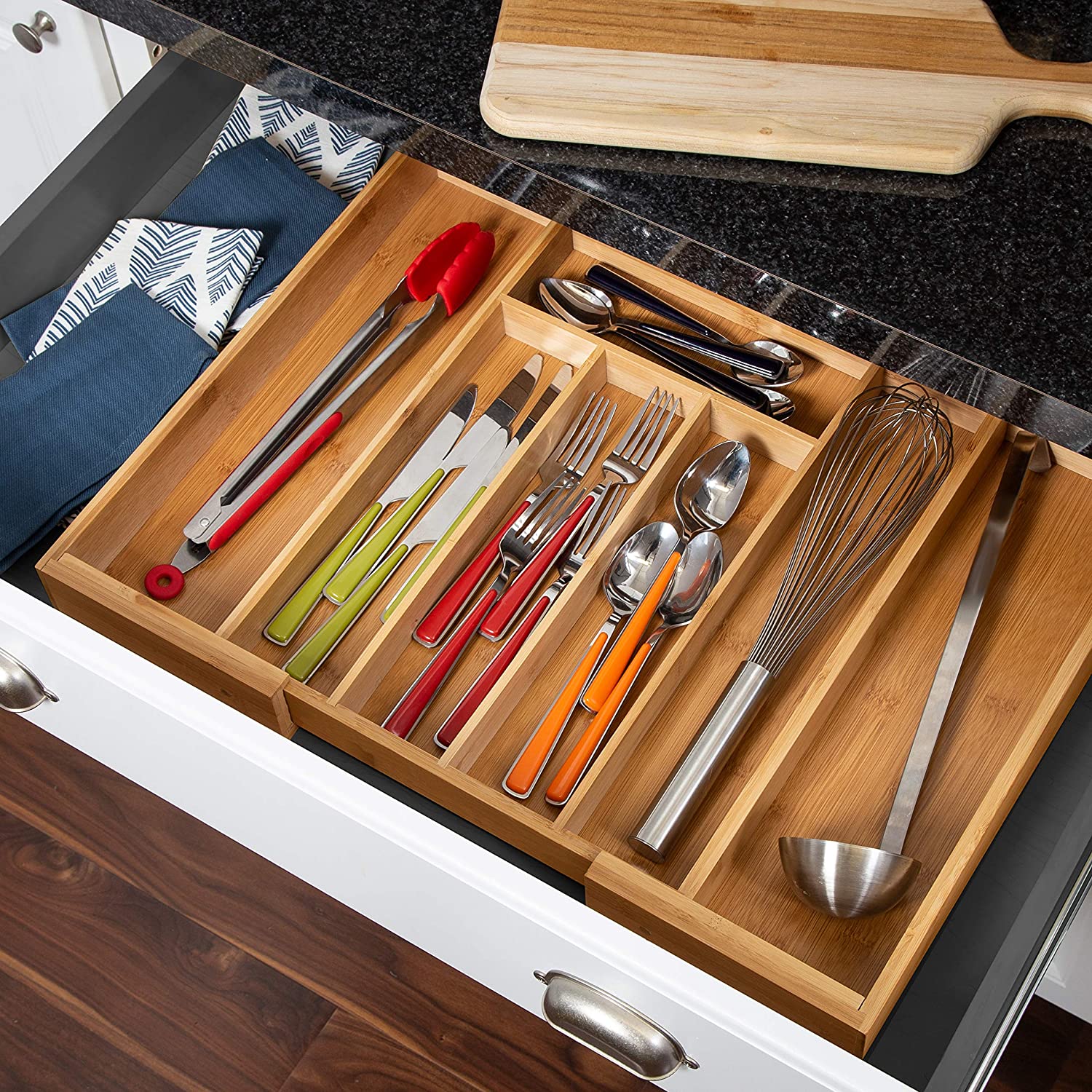 Foto 5 pulgar | Organizador para Cubiertos de Bamboo Honey-can-do Kch-01079 color Beige