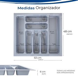 Foto 4 | Organizador para Cubiertos Gravita Gris