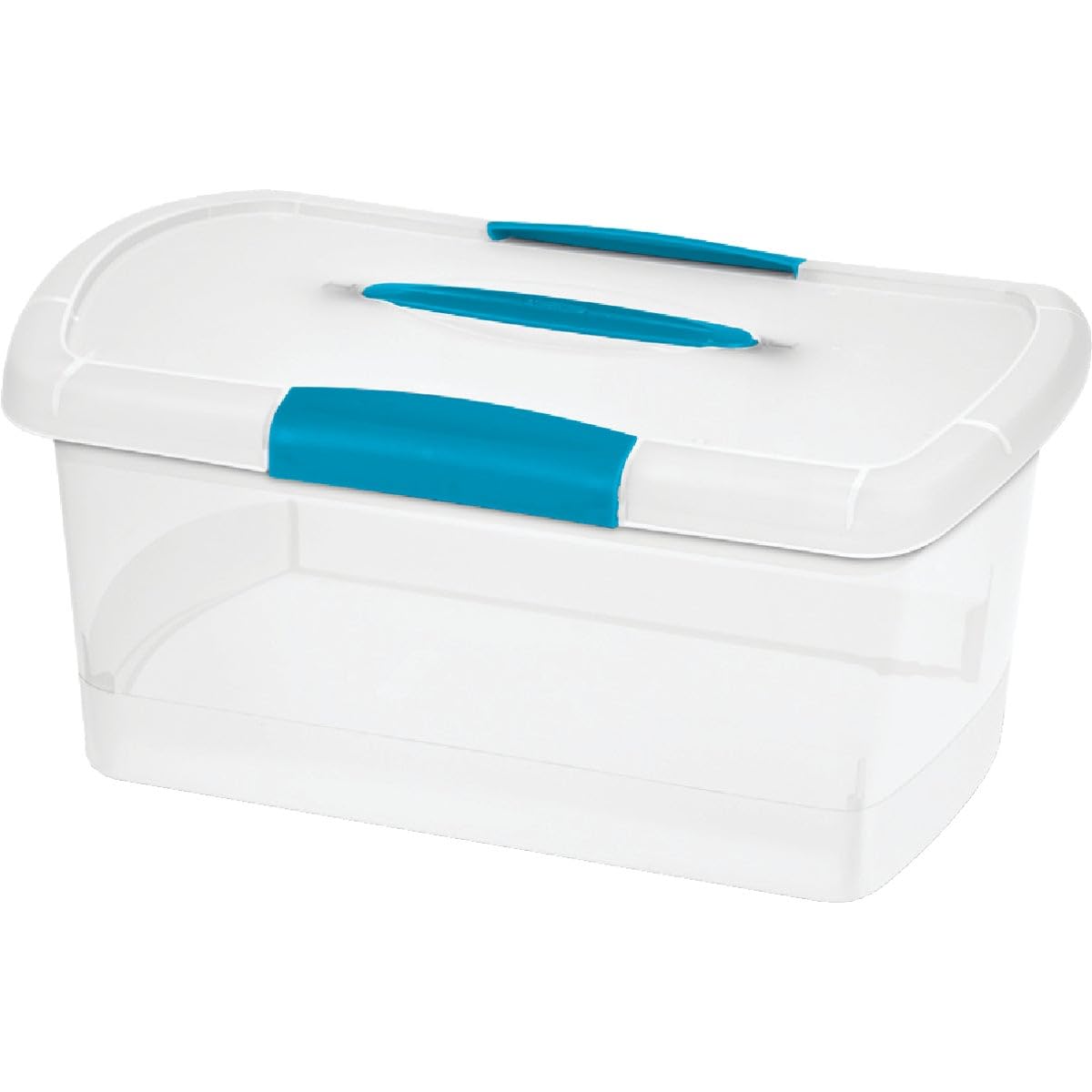 Caja De Almacenamiento Sterilite Showoffs Medium Clear/blue 18948606 - Venta Internacional.