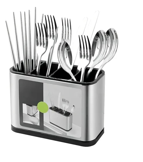 Organizador Xtellar De Cubiertos Bandeja Escurridor Acero Inoxidable Color Plateado $549