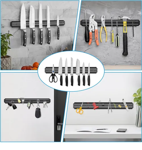 Foto 5 pulgar | Barra Xtellar Iman Magnética Porta Cuchillos Herramientas Chef 2 Pcs