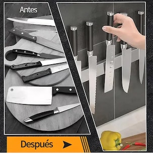 Foto 5 | Barra Xtellar Imán Magnetica Porta Cuchillos Acero Inoxidable 50cm