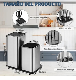 Foto 2 | Soporte Xtellar Para Cuchillos 2 En 1, Organizador Cubiertos Cocina