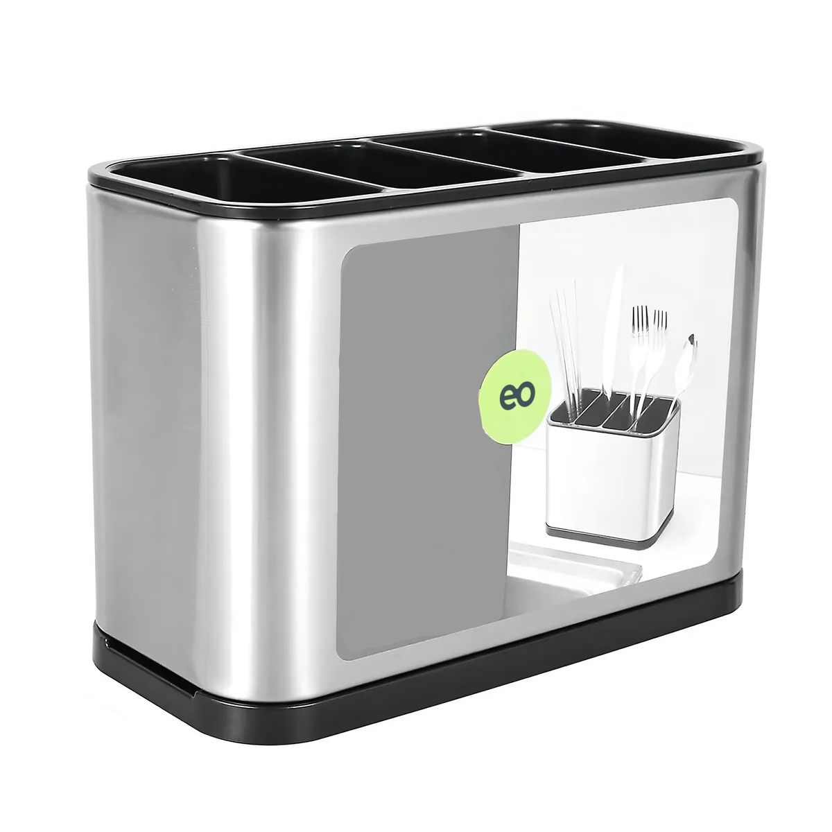 Foto 2 pulgar | Organizador De Cubiertos Bandeja Escurridor Acero Inoxidable Eo Safe Imports Esi-19224 Plata