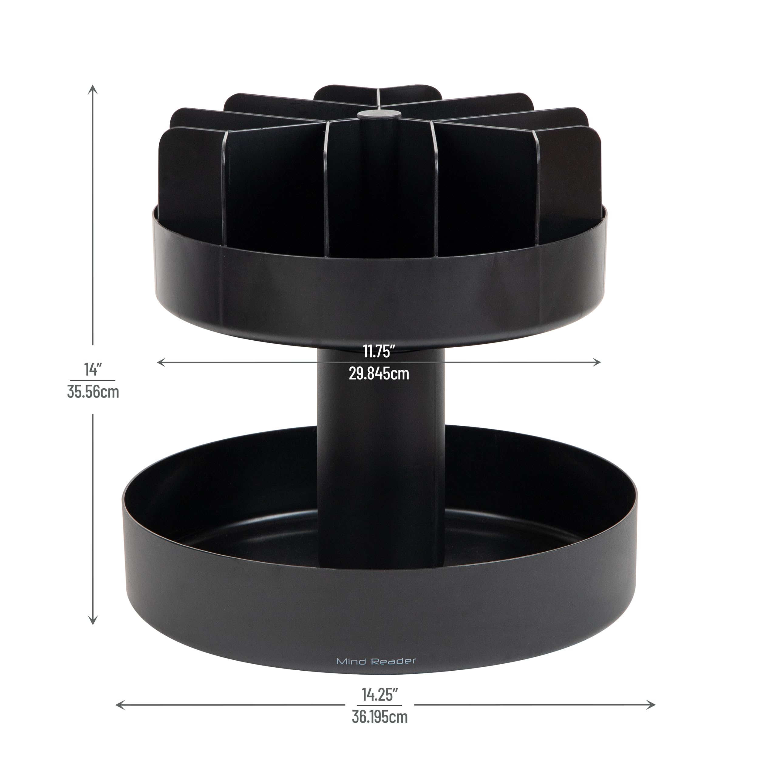 Foto 4 pulgar | Organizador Tipo Carrusel Para Aperitivos Mind Reader, 2 Niveles, Negro - Venta Internacional.