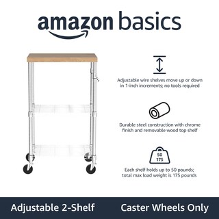 Foto 2 | Estante De Cocina Amazon Basics Portátil Con Capacidad De 80 Kg - Venta Internacional.