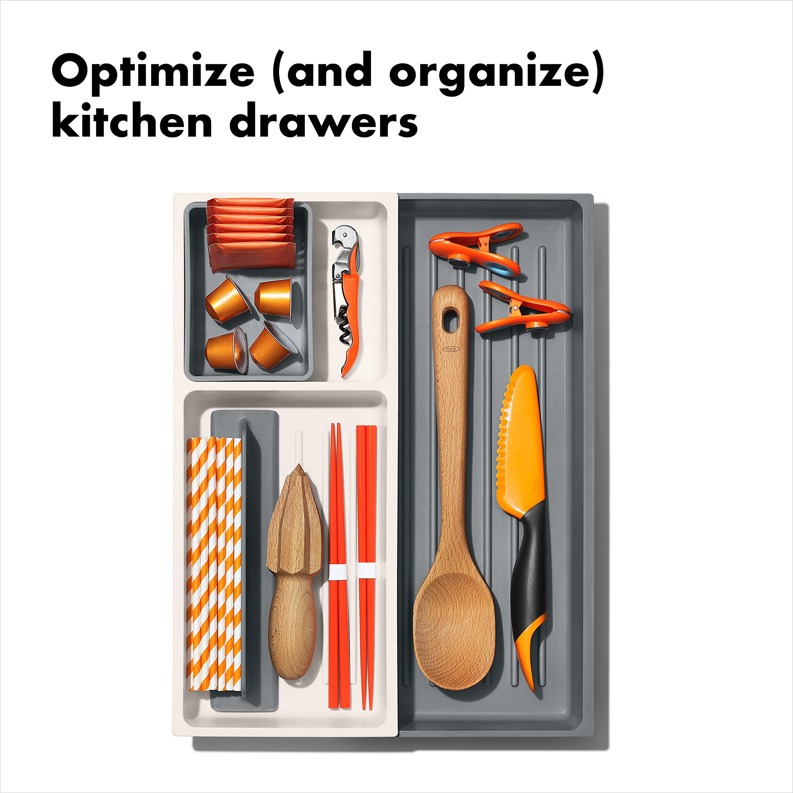 Foto 5 pulgar | Organizador De Utensilios De Cocina Oxo Good Grips, Cajón Ampliable - Venta Internacional.
